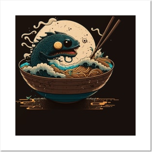 Ramen Bowl Monster Posters and Art